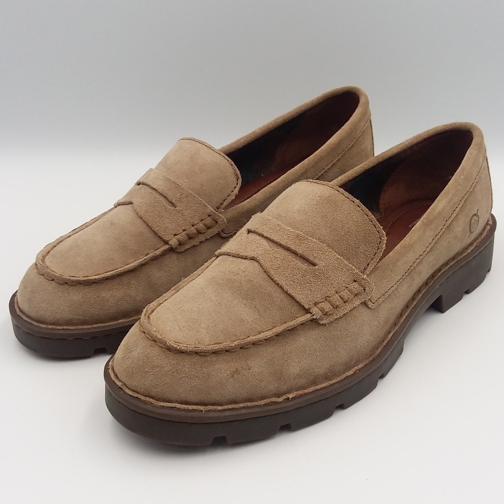 Born Tan Suede Loafers